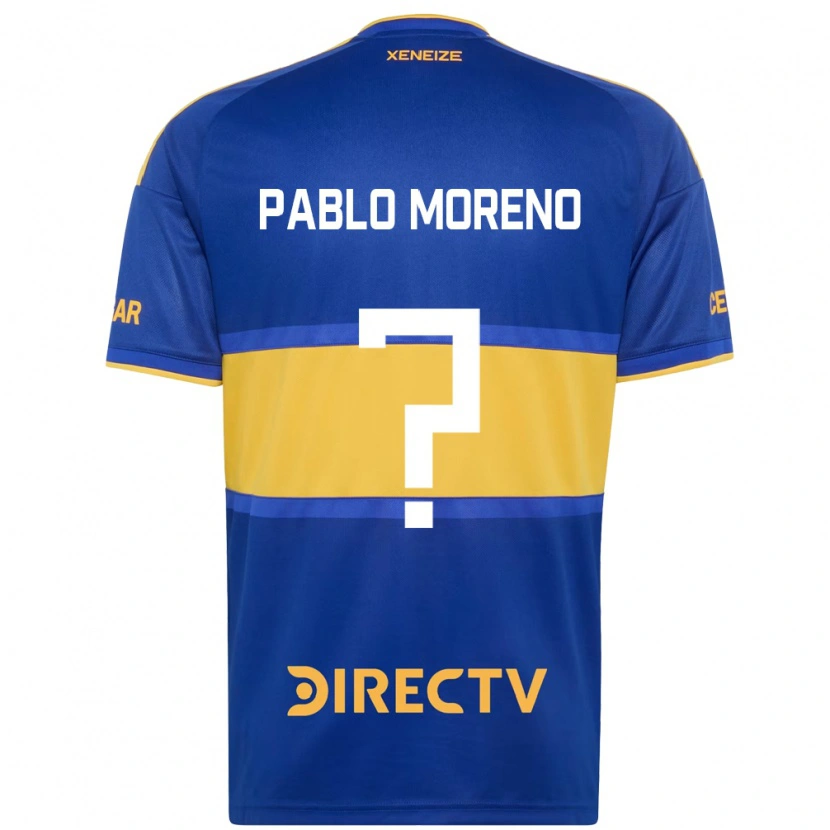 Danxen Uomo Maglia Juan Pablo Moreno #0 Blu Reale Giallo Kit Gara Home 2026/27 Maglietta