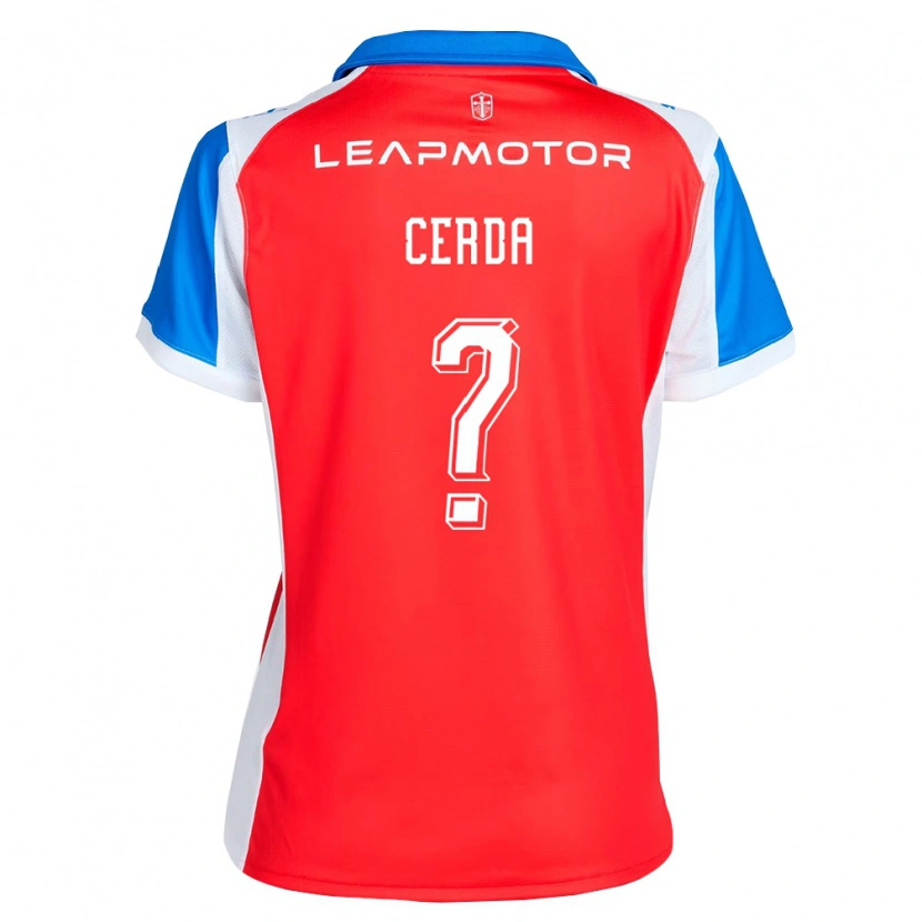 Danxen Uomo Maglia Axel Cerda #0 Rosso Blu Kit Gara Away 2026/27 Maglietta