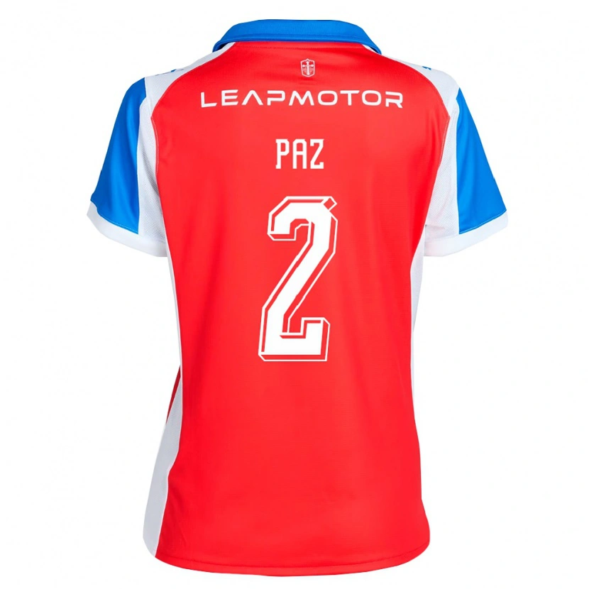 Danxen Uomo Maglia Nehuen Paz #2 Rosso Blu Kit Gara Away 2026/27 Maglietta
