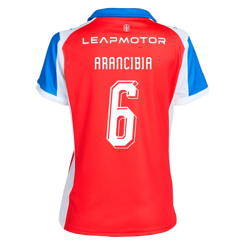 Danxen Uomo Maglia Sebastián Arancibia #6 Rosso Blu Kit Gara Away 2026/27 Maglietta