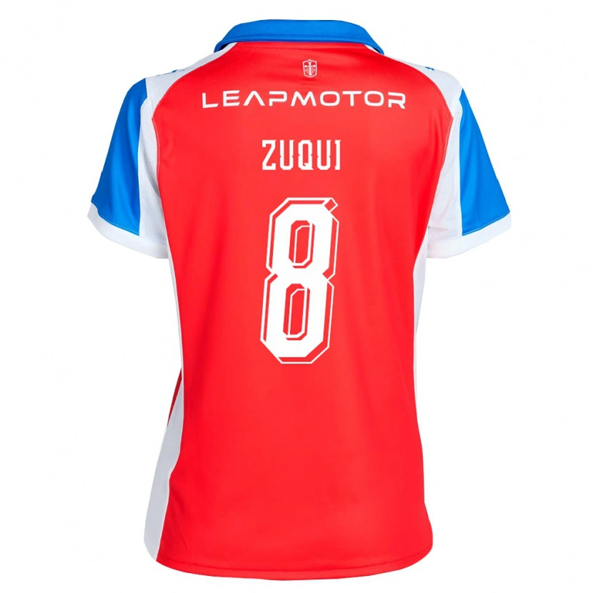 Danxen Uomo Maglia Fernando Zuqui #8 Rosso Blu Kit Gara Away 2026/27 Maglietta