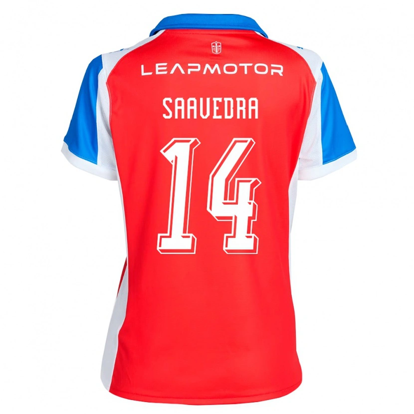Danxen Uomo Maglia Danilo Saavedra #14 Rosso Blu Kit Gara Away 2026/27 Maglietta