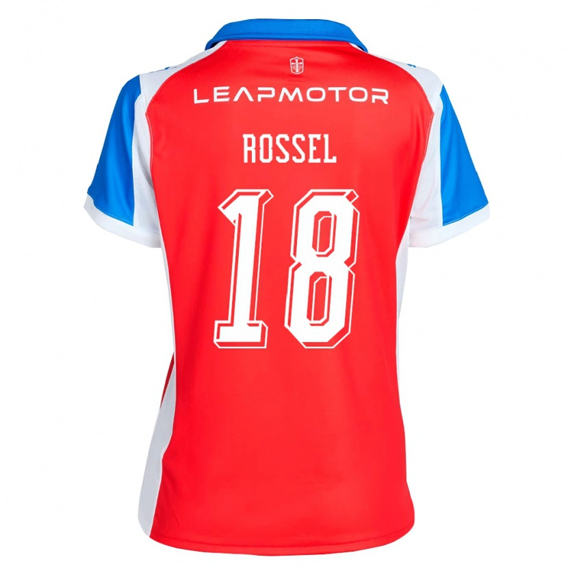Danxen Uomo Maglia Juan Francisco Rossel #18 Rosso Blu Kit Gara Away 2026/27 Maglietta