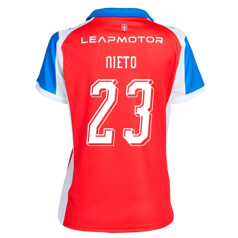 Danxen Uomo Maglia Byron Nieto #23 Rosso Blu Kit Gara Away 2026/27 Maglietta