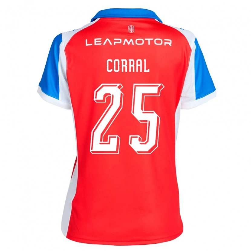 Danxen Uomo Maglia Diego Corral #25 Rosso Blu Kit Gara Away 2026/27 Maglietta