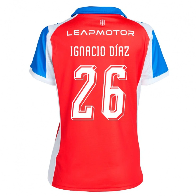 Danxen Uomo Maglia Juan Ignacio Díaz #26 Rosso Blu Kit Gara Away 2026/27 Maglietta