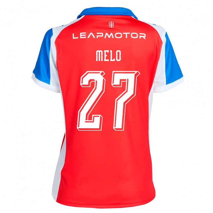 Danxen Uomo Maglia Darío Melo #27 Rosso Blu Kit Gara Away 2026/27 Maglietta