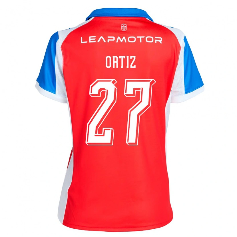 Danxen Uomo Maglia Jorge Ortiz #27 Rosso Blu Kit Gara Away 2026/27 Maglietta