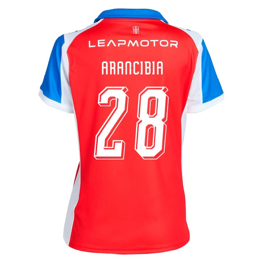 Danxen Uomo Maglia Francisco Arancibia #28 Rosso Blu Kit Gara Away 2026/27 Maglietta