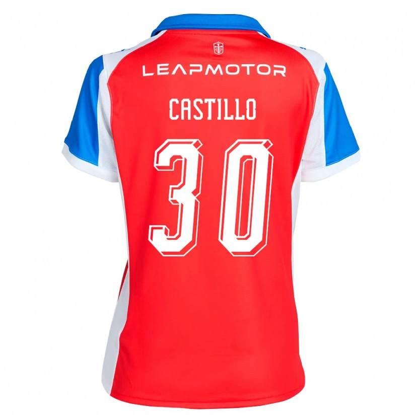 Danxen Uomo Maglia Nicolas Castillo #30 Rosso Blu Kit Gara Away 2026/27 Maglietta