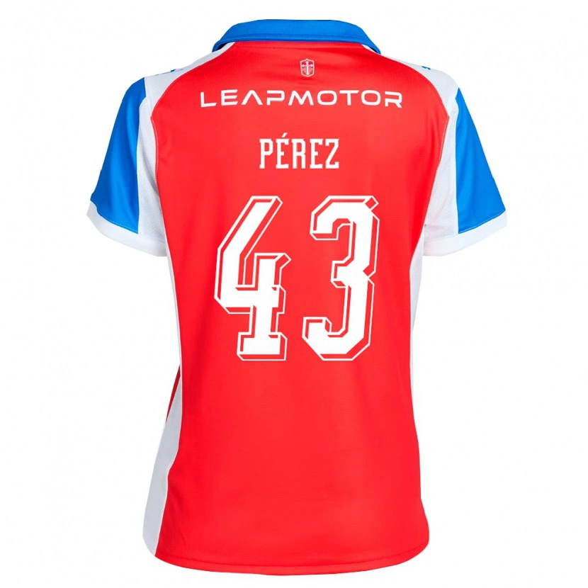 Danxen Uomo Maglia Amaro Pérez #43 Rosso Blu Kit Gara Away 2026/27 Maglietta
