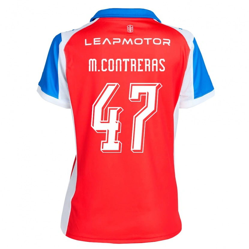 Danxen Uomo Maglia Mathías Contreras #47 Rosso Blu Kit Gara Away 2026/27 Maglietta