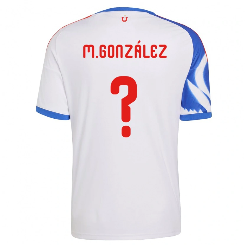 Danxen Uomo Maglia Matías González #0 Bianco Blu Navy Kit Gara Away 2026/27 Maglietta