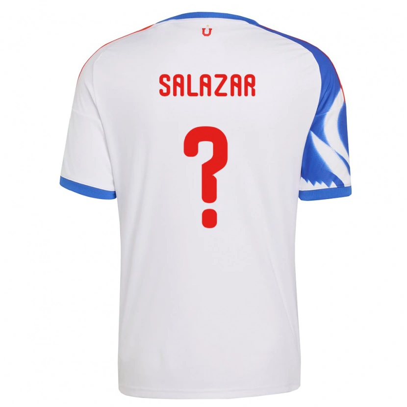 Danxen Uomo Maglia Yahir Salazar #0 Bianco Blu Navy Kit Gara Away 2026/27 Maglietta