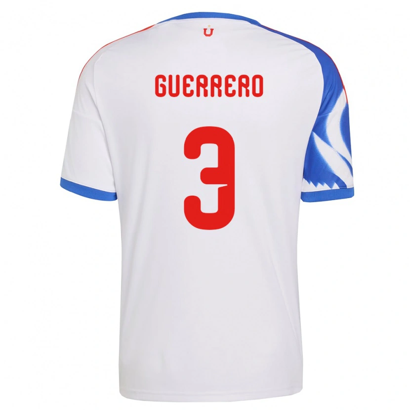 Danxen Uomo Maglia Carla Guerrero #3 Bianco Blu Navy Kit Gara Away 2026/27 Maglietta