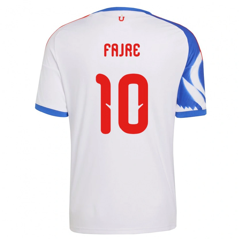 Danxen Uomo Maglia Nicole Fajre #10 Bianco Blu Navy Kit Gara Away 2026/27 Maglietta