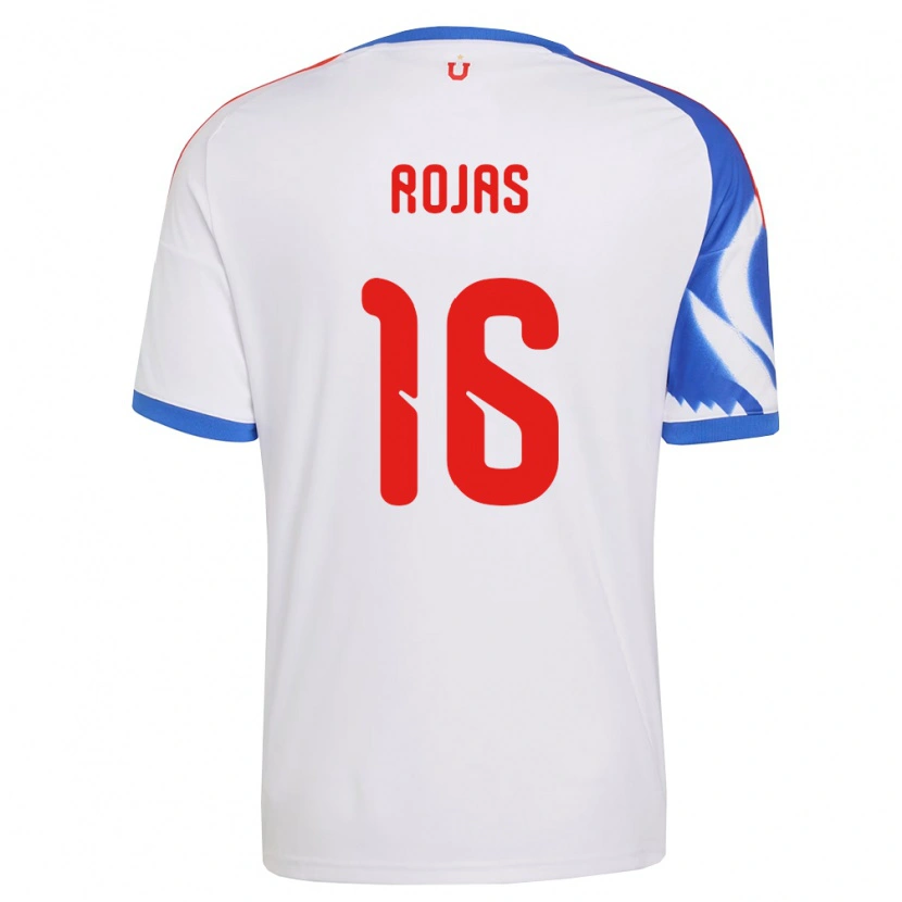 Danxen Uomo Maglia Elías Rojas #16 Bianco Blu Navy Kit Gara Away 2026/27 Maglietta