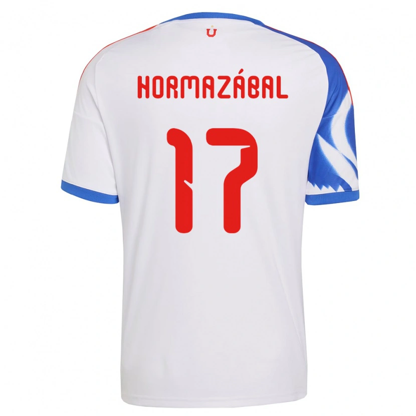 Danxen Uomo Maglia Fabián Hormazábal #17 Bianco Blu Navy Kit Gara Away 2026/27 Maglietta