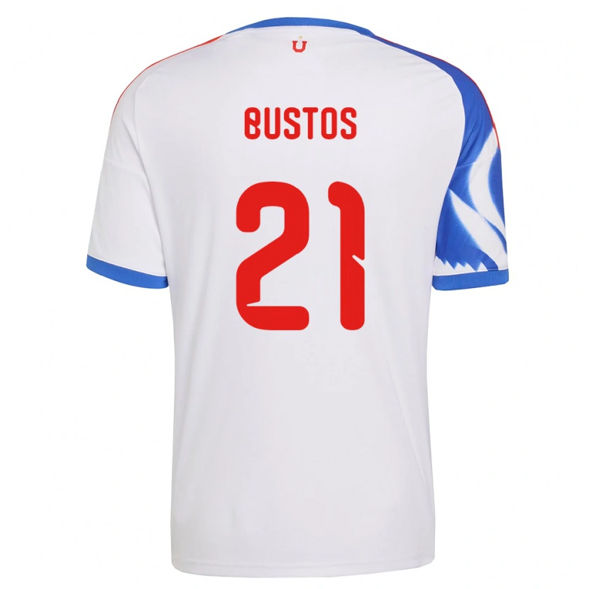 Danxen Uomo Maglia Melissa Bustos #21 Bianco Blu Navy Kit Gara Away 2026/27 Maglietta