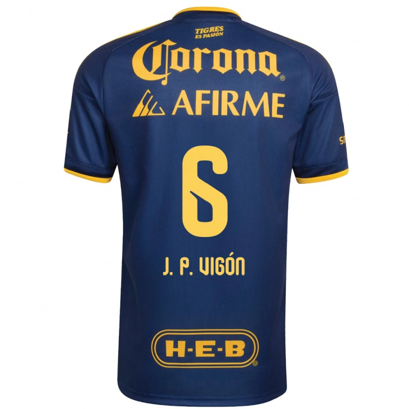 Danxen Uomo Maglia Juan Pablo Vigón #6 Blu Reale Giallo Kit Gara Away 2026/27 Maglietta