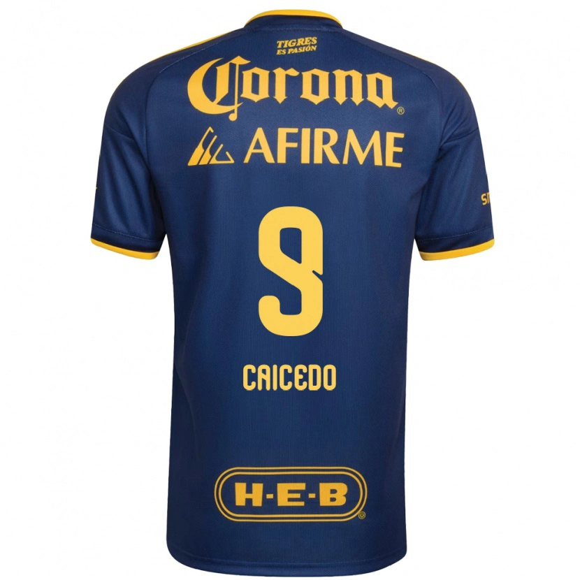Danxen Uomo Maglia Jordy Caicedo #9 Blu Reale Giallo Kit Gara Away 2026/27 Maglietta