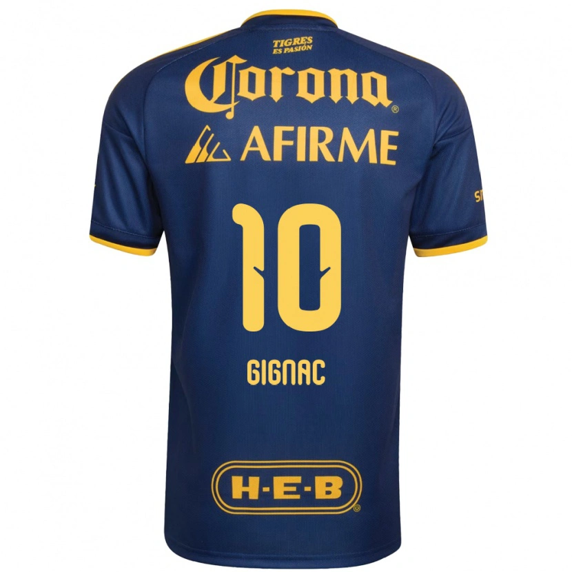 Danxen Uomo Maglia Andre-Pierre Gignac #10 Blu Reale Giallo Kit Gara Away 2026/27 Maglietta