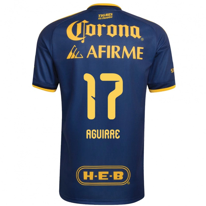 Danxen Uomo Maglia Rodrigo Aguirre #17 Blu Reale Giallo Kit Gara Away 2026/27 Maglietta