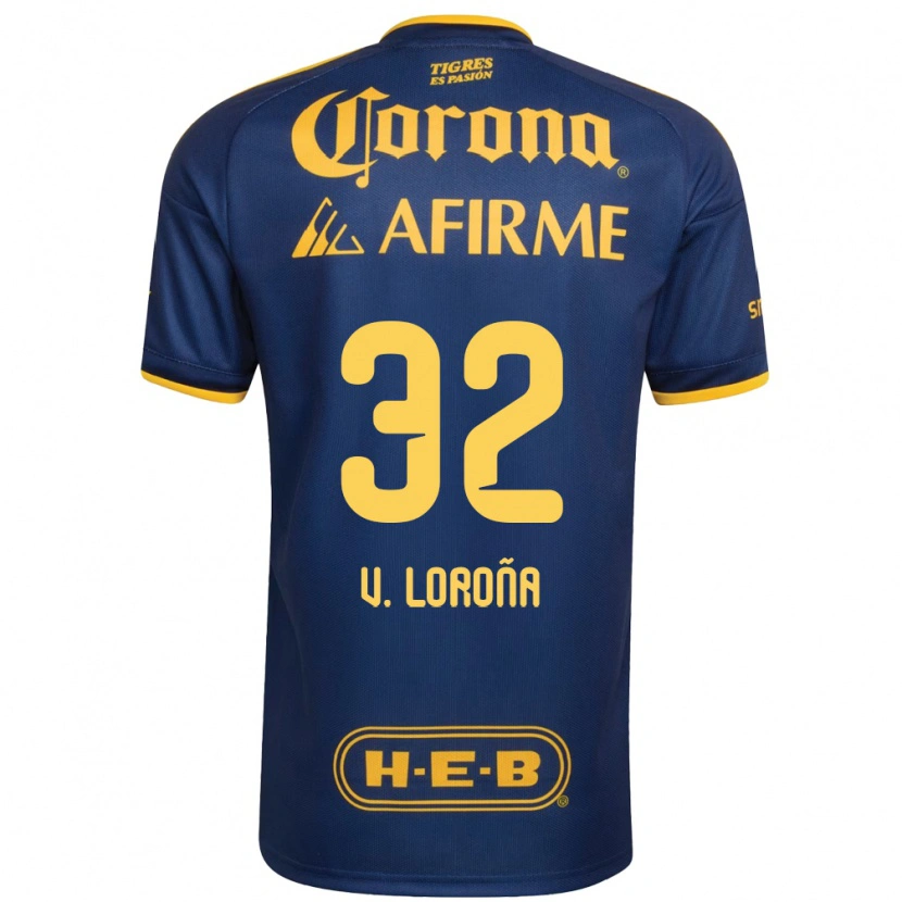 Danxen Uomo Maglia Vladímir Loroña #32 Blu Reale Giallo Kit Gara Away 2026/27 Maglietta