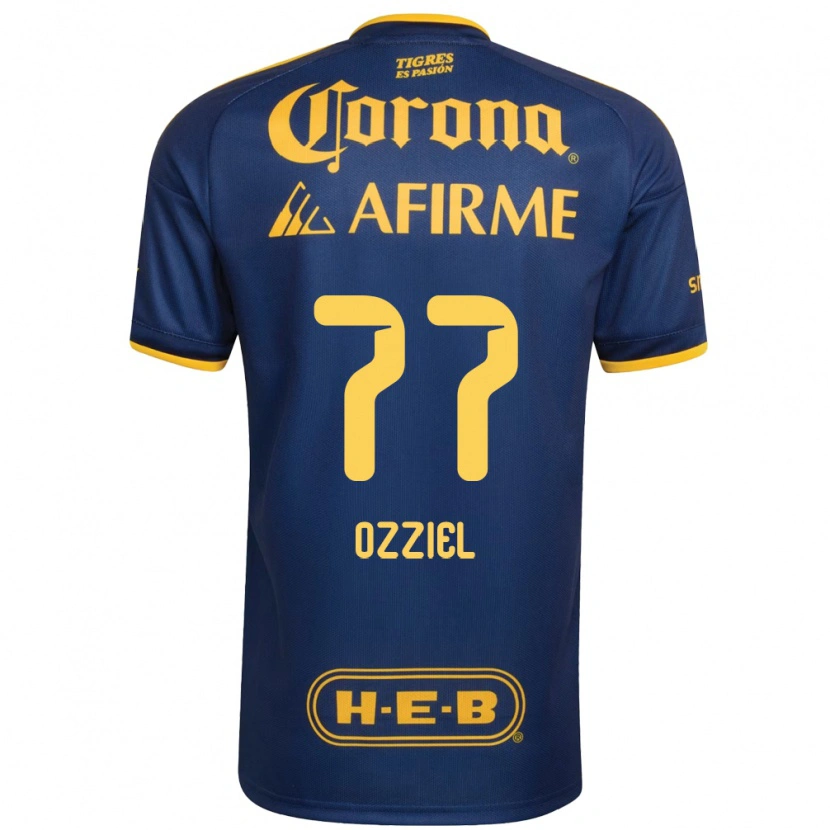 Danxen Uomo Maglia Ozziel Herrera #77 Blu Reale Giallo Kit Gara Away 2026/27 Maglietta