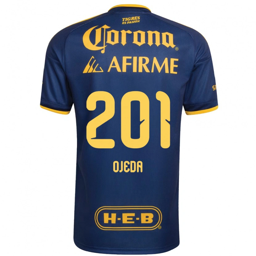 Danxen Uomo Maglia Diego Ojeda #201 Blu Reale Giallo Kit Gara Away 2026/27 Maglietta