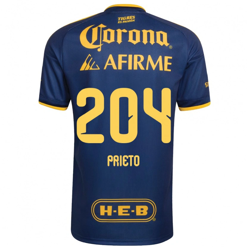 Danxen Uomo Maglia Leonel Prieto #204 Blu Reale Giallo Kit Gara Away 2026/27 Maglietta