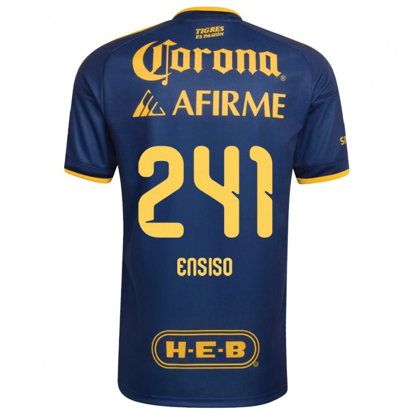 Danxen Uomo Maglia Eduardo Ensiso #241 Blu Reale Giallo Kit Gara Away 2026/27 Maglietta