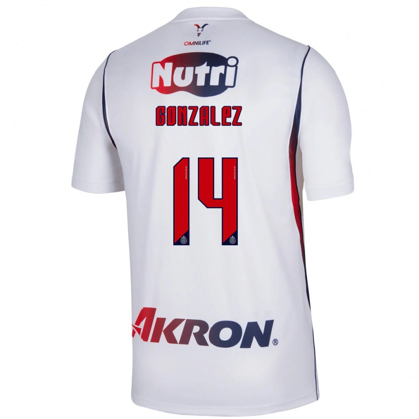 Danxen Uomo Maglia Ivonne González #14 Bianco Rosso Blu Navy Kit Gara Away 2026/27 Maglietta