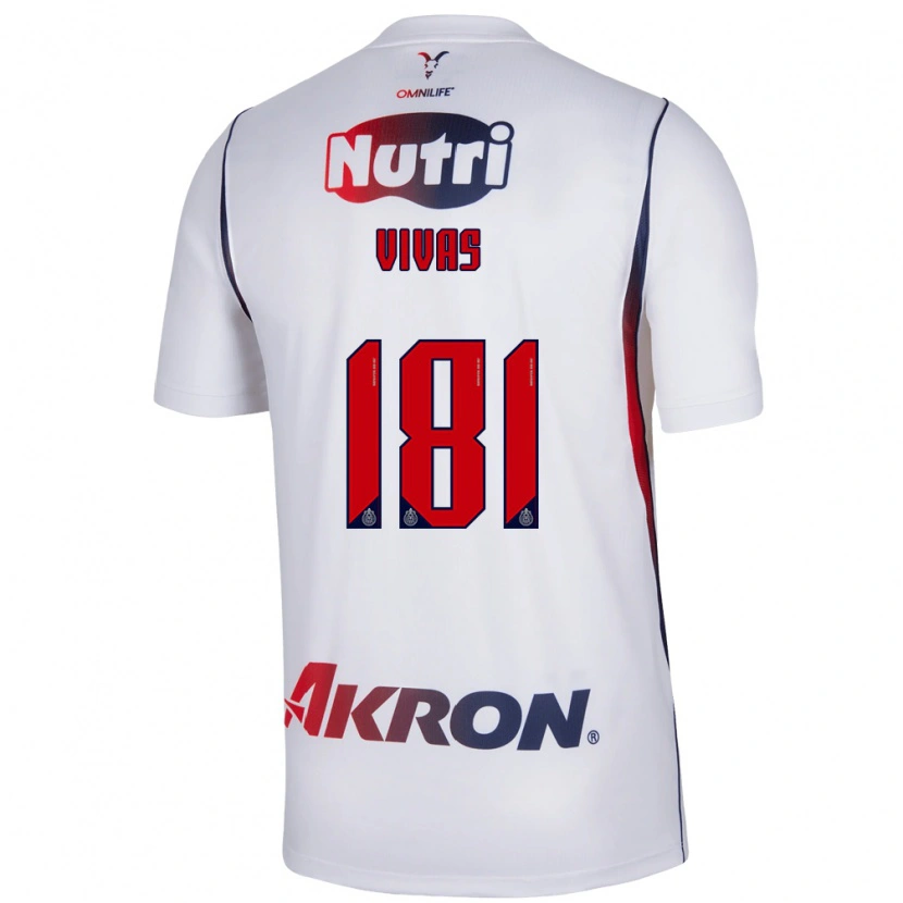 Danxen Uomo Maglia Ángel Vivas #181 Bianco Rosso Blu Navy Kit Gara Away 2026/27 Maglietta