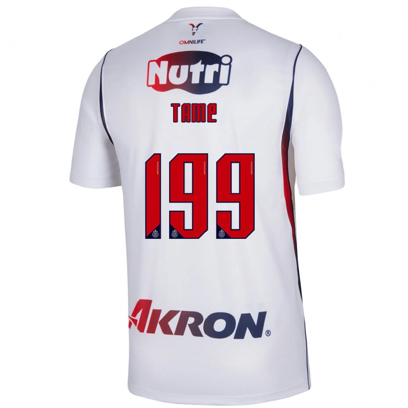 Danxen Uomo Maglia Emilio Tame #199 Bianco Rosso Blu Navy Kit Gara Away 2026/27 Maglietta