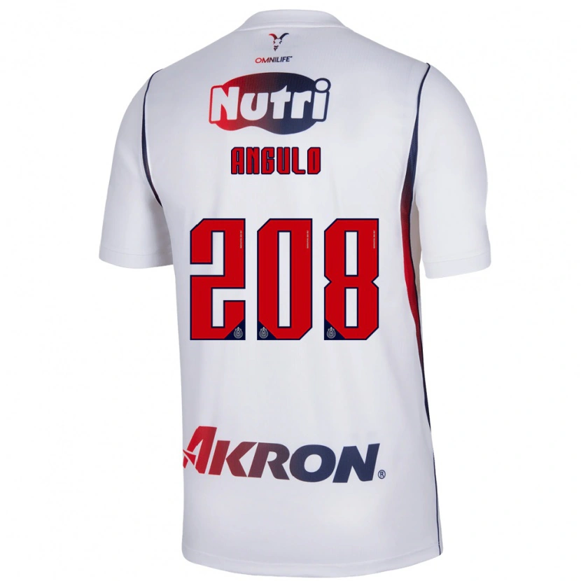 Danxen Uomo Maglia Ismael Angulo #208 Bianco Rosso Blu Navy Kit Gara Away 2026/27 Maglietta