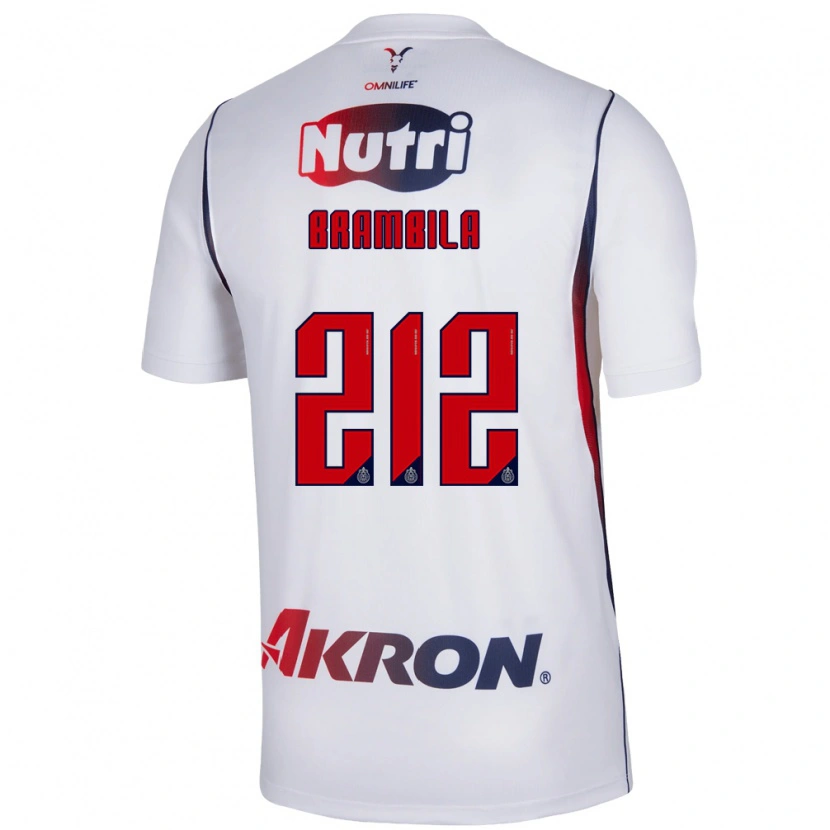 Danxen Uomo Maglia Ángel Brambila #212 Bianco Rosso Blu Navy Kit Gara Away 2026/27 Maglietta