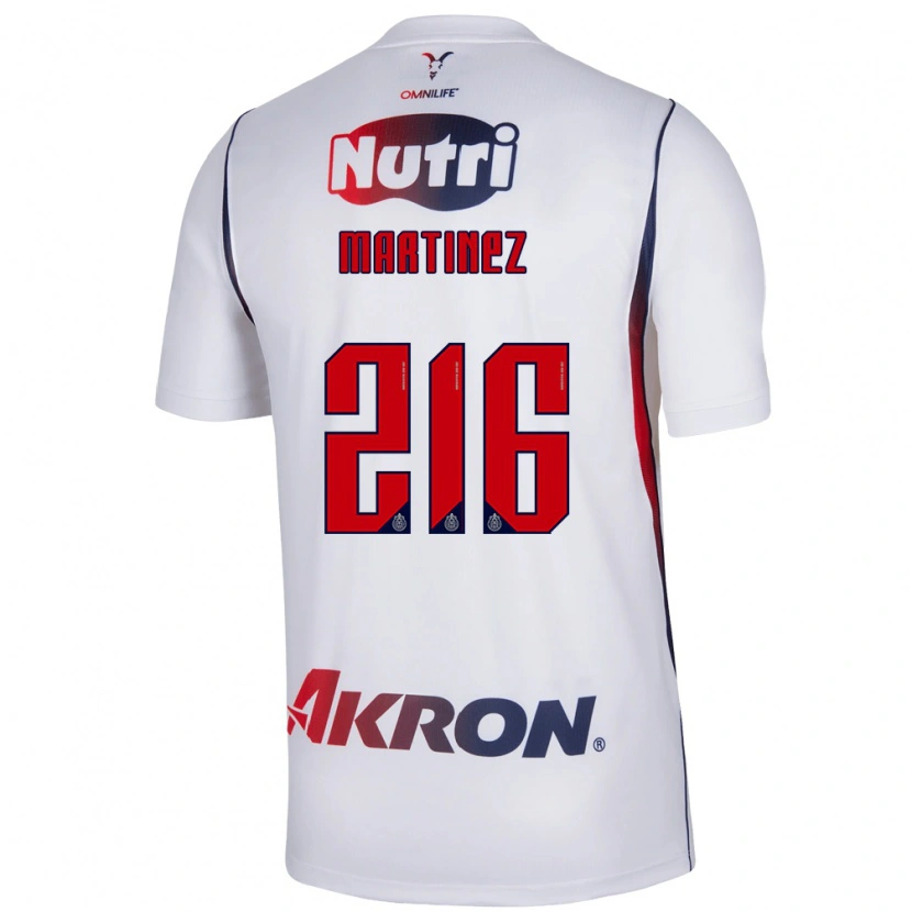 Danxen Uomo Maglia Isaac Martínez #216 Bianco Rosso Blu Navy Kit Gara Away 2026/27 Maglietta