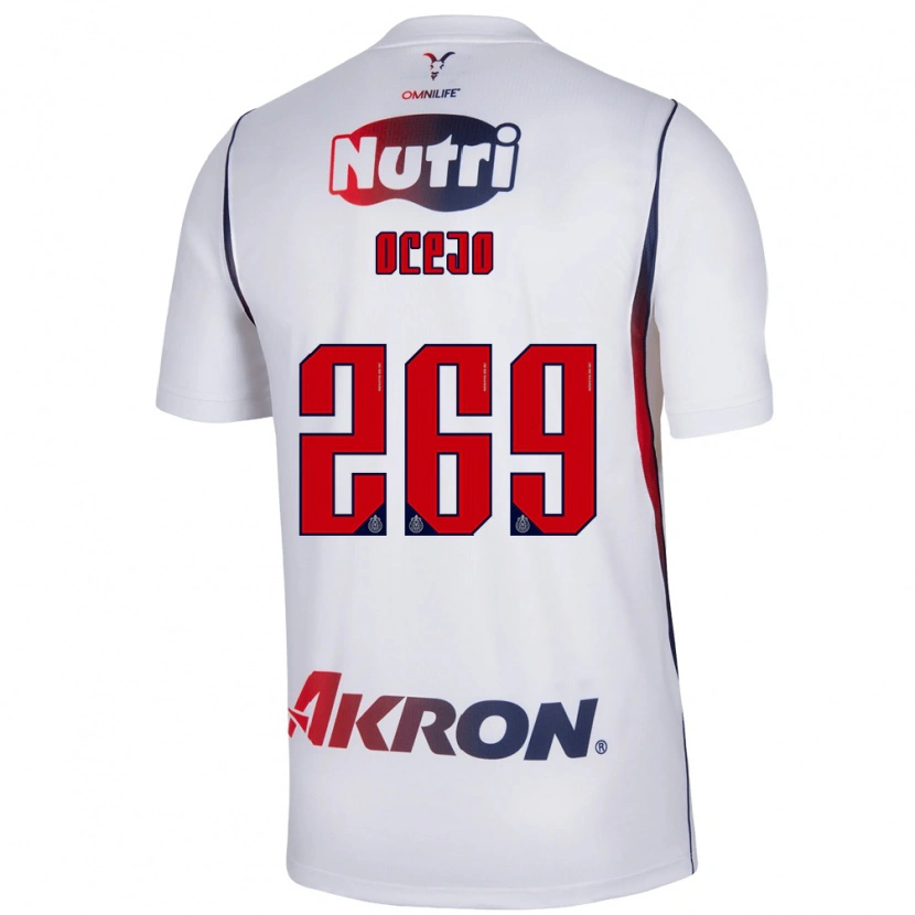 Danxen Uomo Maglia Kevin Ocejo #269 Bianco Rosso Blu Navy Kit Gara Away 2026/27 Maglietta