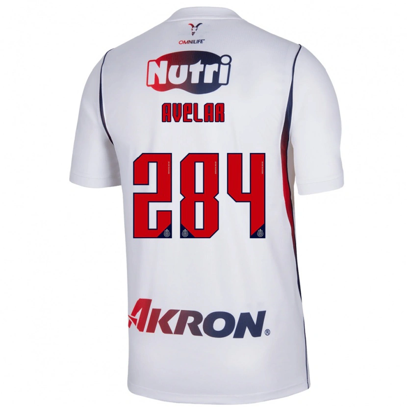 Danxen Uomo Maglia Dylan Avelar #284 Bianco Rosso Blu Navy Kit Gara Away 2026/27 Maglietta