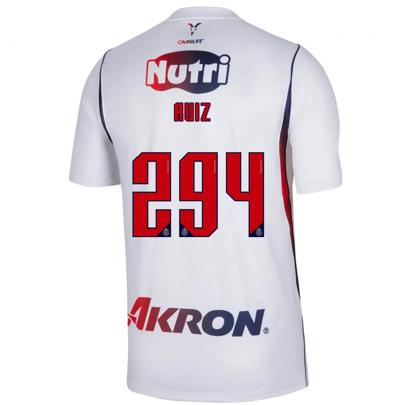 Danxen Uomo Maglia Dilan Ruiz #294 Bianco Rosso Blu Navy Kit Gara Away 2026/27 Maglietta
