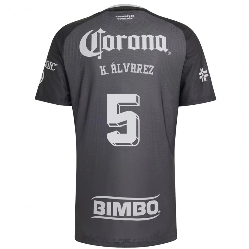 Danxen Uomo Maglia Kevin Álvarez #5 Grigio Bianco Nero Kit Gara Away 2026/27 Maglietta