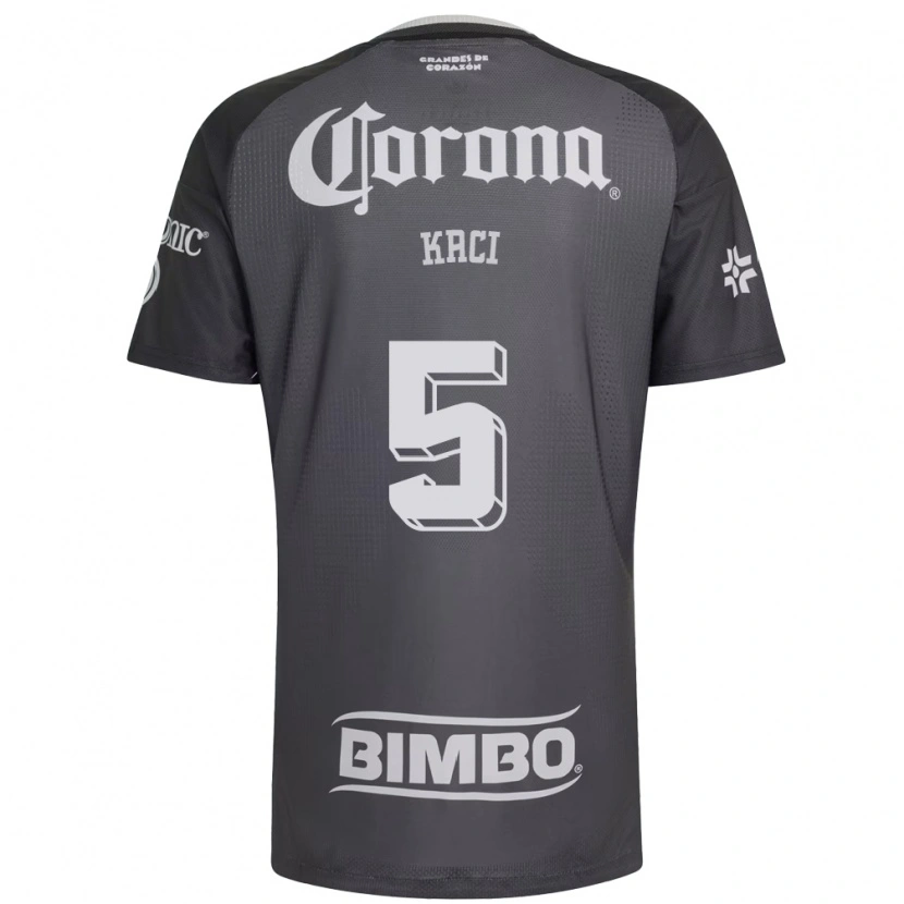 Danxen Uomo Maglia Aurelie Kaci #5 Grigio Bianco Nero Kit Gara Away 2026/27 Maglietta