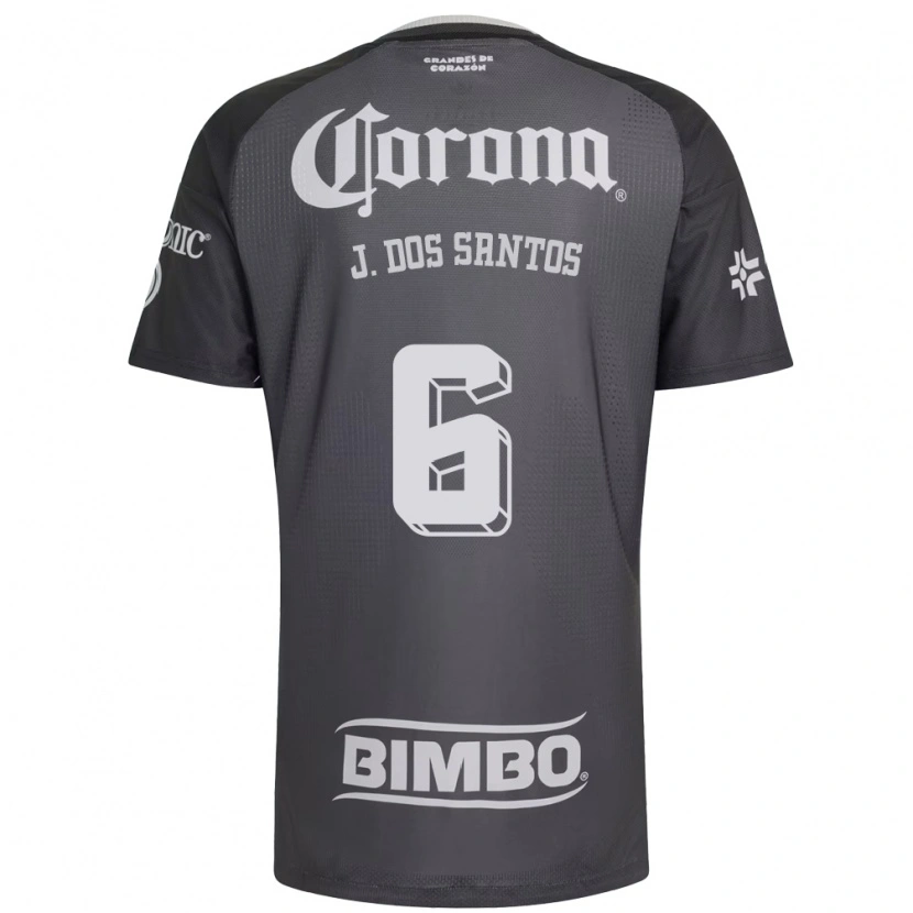 Danxen Uomo Maglia Jonathan Dos Santos #6 Grigio Bianco Nero Kit Gara Away 2026/27 Maglietta