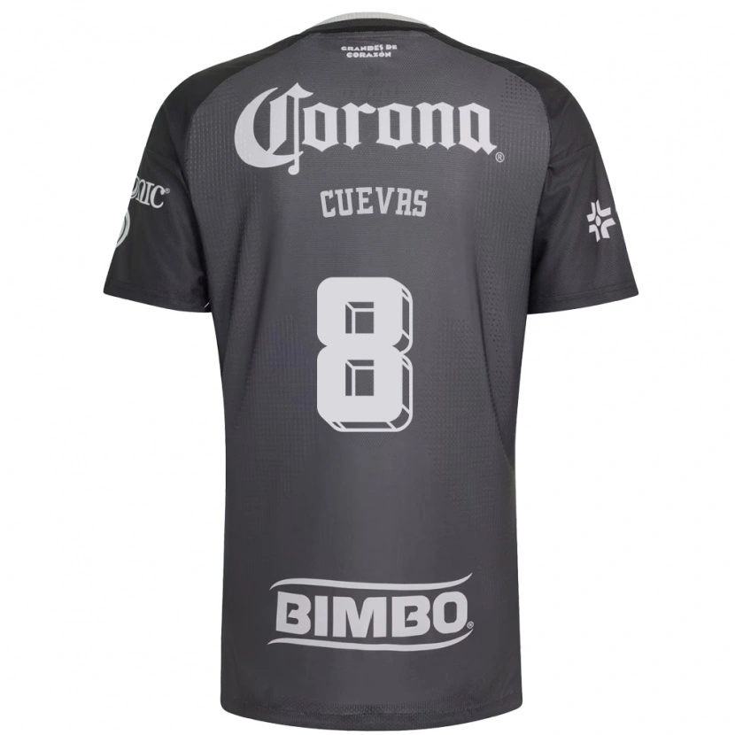 Danxen Uomo Maglia Casandra Cuevas #8 Grigio Bianco Nero Kit Gara Away 2026/27 Maglietta