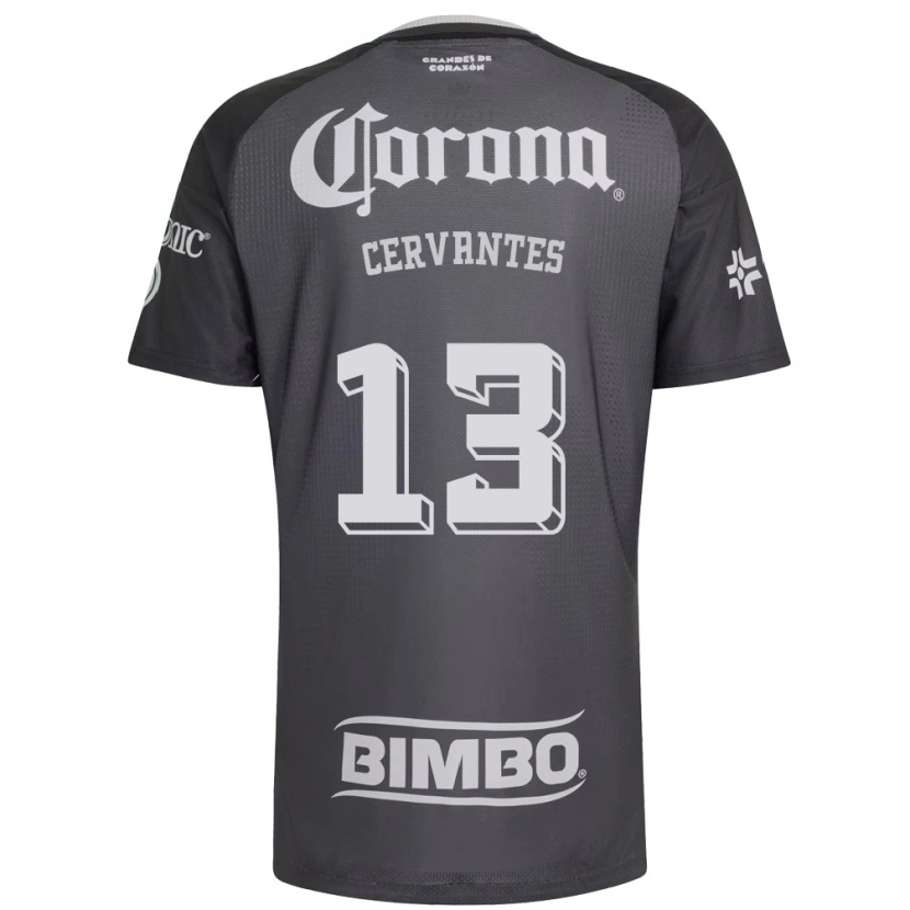 Danxen Uomo Maglia Alan Cervantes #13 Grigio Bianco Nero Kit Gara Away 2026/27 Maglietta