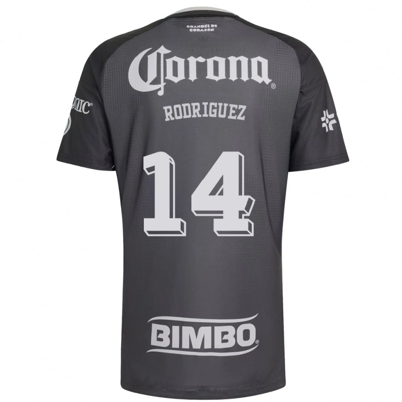 Danxen Uomo Maglia Monica Rodriguez #14 Grigio Bianco Nero Kit Gara Away 2026/27 Maglietta