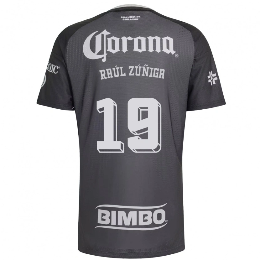 Danxen Uomo Maglia José Raúl Zúñiga #19 Grigio Bianco Nero Kit Gara Away 2026/27 Maglietta