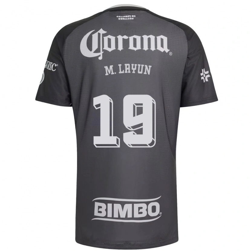 Danxen Uomo Maglia Miguel Layun #19 Grigio Bianco Nero Kit Gara Away 2026/27 Maglietta