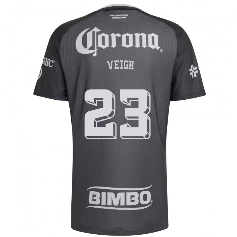 Danxen Uomo Maglia Raphael Veiga #23 Grigio Bianco Nero Kit Gara Away 2026/27 Maglietta